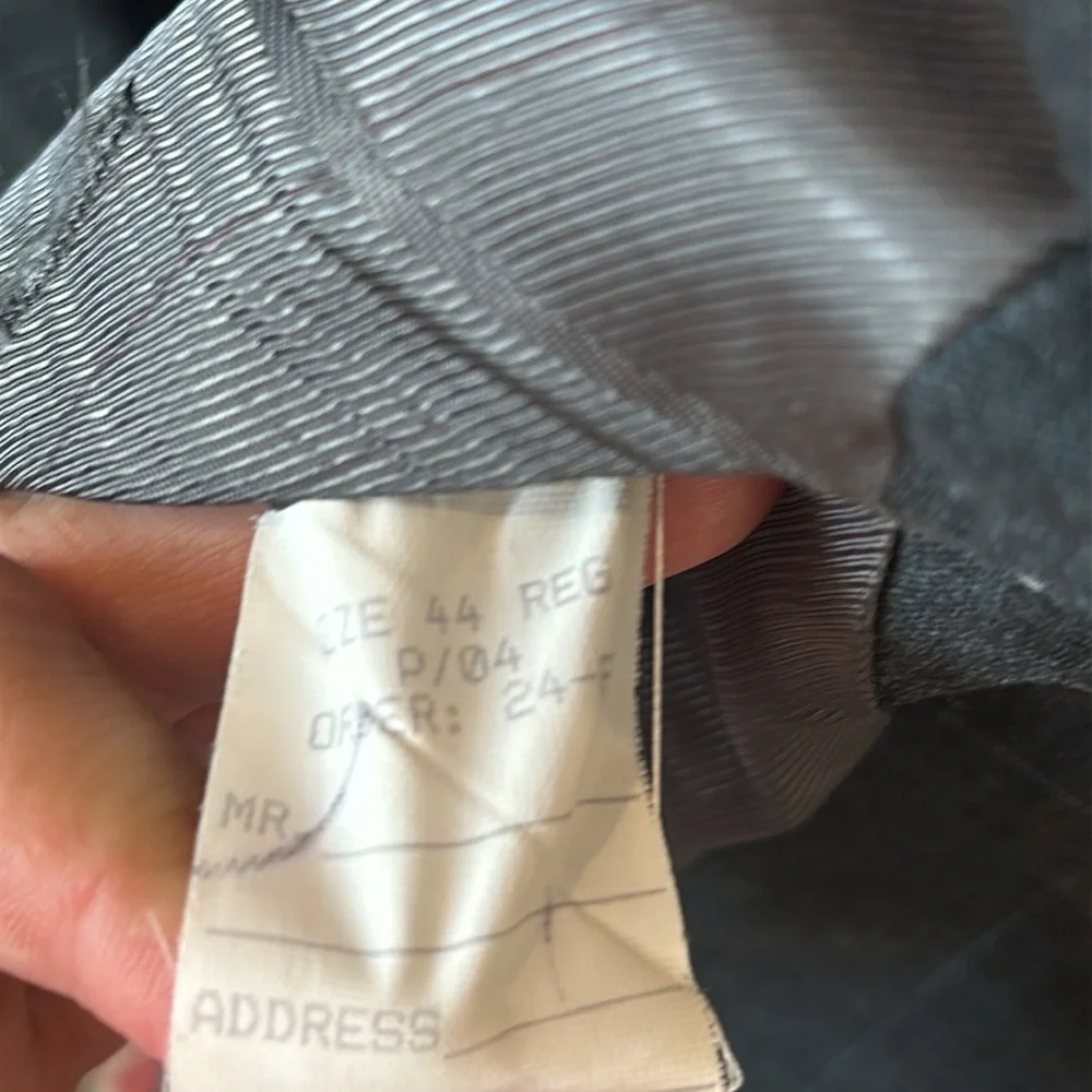 Bill Blass Menswear Vintage Blazer Suit Jacket Size 44 R Gray Plaid